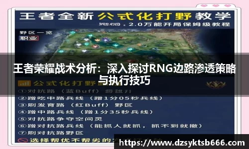 王者荣耀战术分析：深入探讨RNG边路渗透策略与执行技巧